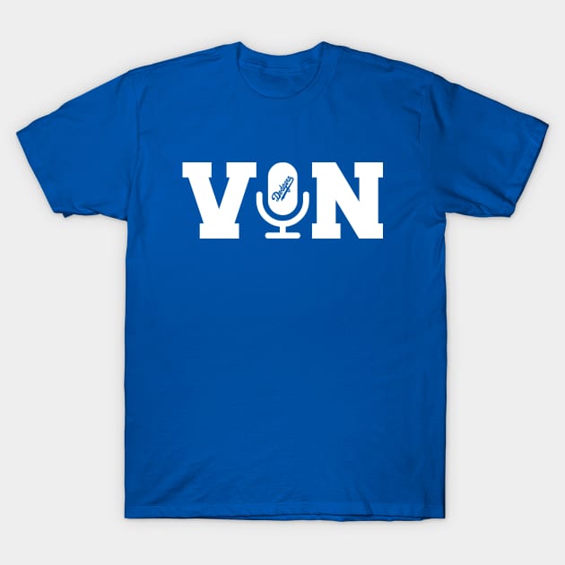 Vin Scully Microphone T-Shirt by Chiko&Molly